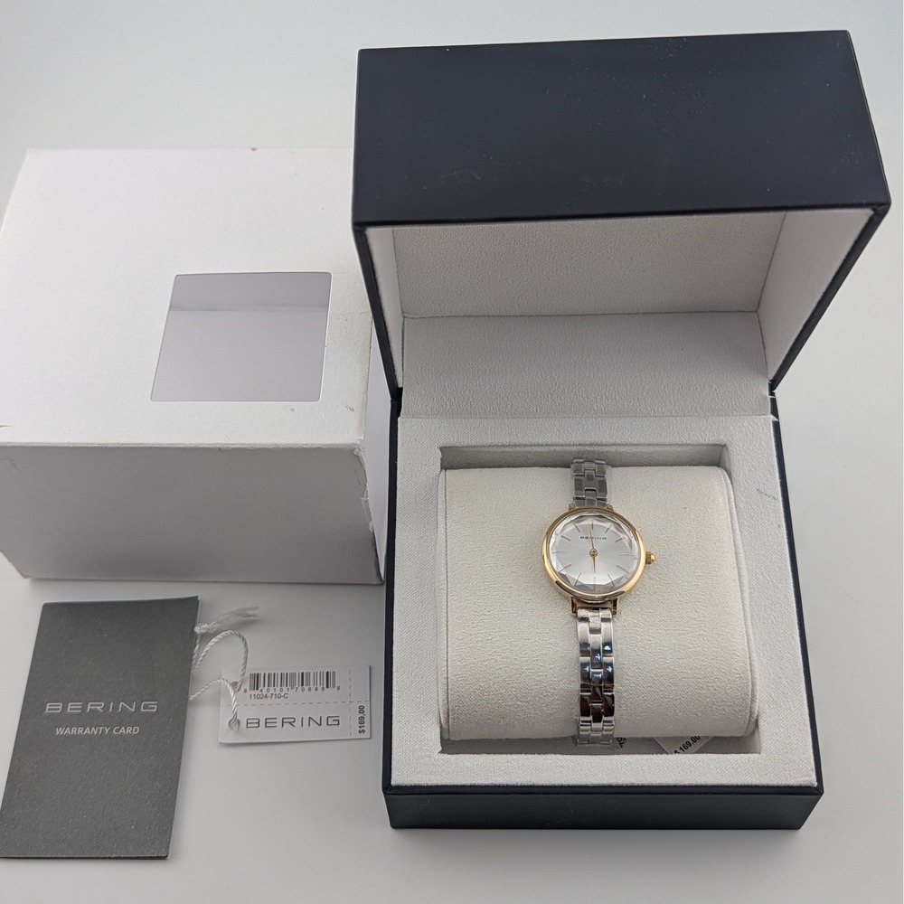 Bering 11024-710-C Women's Ultra Slim Sapphire Crystal Two-Tone Watch NIB